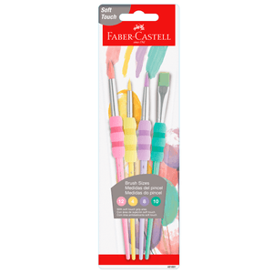 Pincel Soft Touch Pastel 4 Unidades - Faber Castell